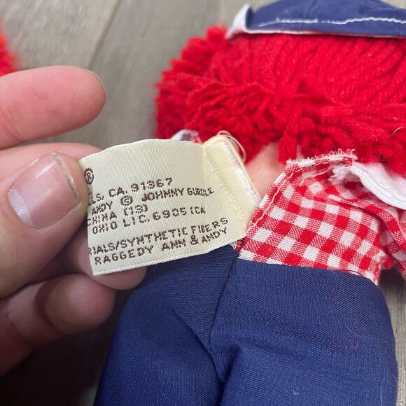 Raggedy Ann & Andy Doll Set - Red and Blue - Picture 10 of 10